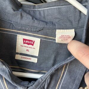 Levi's Slate Blue Striped Button-Down Shirt